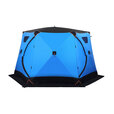 新款大六角帐篷冬季户外露营冰钓帐篷五层防寒保暖耐用抗磨 【防风保暖】8-20人六角帐篷-军绿色