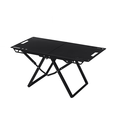 户外露营旅行折叠桌子战术桌铝合金超轻便捷式步行多功能摩旅装备 【碳钢大号】方管加厚升级款