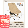 原始人（The Primitive）户外折叠椅月亮椅加高露营椅子钓鱼凳便携式躺椅午休沙滩椅野餐 经典大靠背椅【舒适头枕】卡其