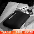 black dog黑狗户外自动充气枕头露营气垫u型枕便携式旅行枕 夜幕黑