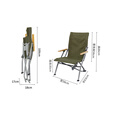 AREFFA铝合金户外折叠桌椅公园高背海狗椅露营沙滩椅子野餐便携轻便091 【军绿色】高背海狗椅 太空灰管