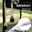 原始人（The Primitive） 烧烤油刷不锈钢硅胶刷子厨房烙饼耐高温露营野餐野炊烤肉工具 短柄