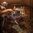 CAMPINGMOON柯曼户外柴火架T-285户外焚火木柴架子露营工具多功能铁艺置物架 【T-285A】柴火架+桌面