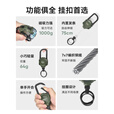 原始人路亚磁吸钢丝伸缩扣收缩绳防丢挂扣回弹升缩拉绳自动钥匙扣 卡其色-圆