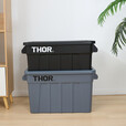 THOR日本居家用品IGT储物箱带盖户外搬运箱露营装备车载收纳箱 53升箱 沙色
