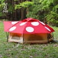DOD 日本精致户外野营帐篷防晒透气MINIKINOKOTENT蘑菇帐T2-930RD 红色T2-930-RD