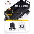 CAMEL露营车营地车折叠购物车坦克轮买菜车家用拉货取快递野营遛娃遛狗 升级宽轮, 198L 有刹车 ,黑色,2620A