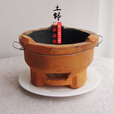 糜岚（MieLanat）手工红泥炉耐高温木炭炉老式碳炉泥炉围炉煮茶炭炉火锅烧烤打边炉 小号红泥炉(带提手+钢箍)