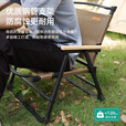 山扉户外便携克米特椅精致露营折叠凳钢管轻量化折叠椅 钢管黑色-单个装
