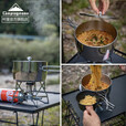 CAMPINGMOON柯曼不锈钢野餐锅大容量煮饭锅户外露营吊锅不锈钢炖汤锅 【CC-21中锅+CC-18小锅+壶】