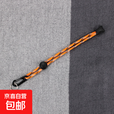 户外新款钥匙手工编织伞绳挂钩可调节手电筒手腕失手绳户外工具 棕色 22cm