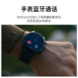 振振 华强北智能手表全面屏GT2学生多功能华为通用成年蓝牙电话运动男测心率血压苹果安卓 太空人豪华版【黑色表盘+黑色硅胶】