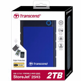 创见（Transcend）高速移动硬盘 USB3.1 Gen1 内置悬吊系统 三...