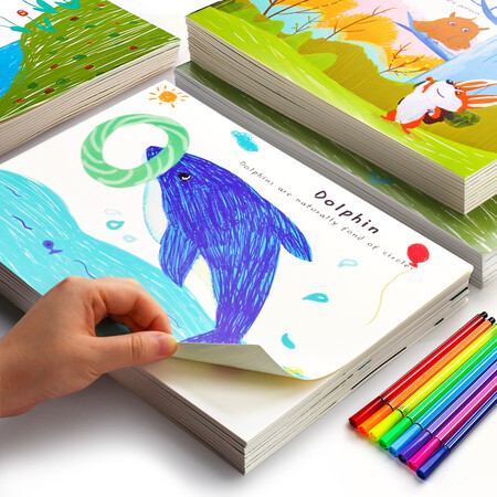 金值10本装儿童空白图画本画画纸绘画本子美术画本a4幼儿园小学生学生