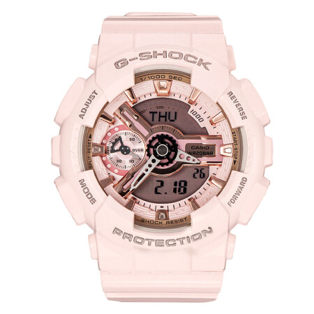 卡西欧(CASIO)手表GMA-S110MP-4A1新款G-SHOCK MINI版中性运动防水男表/女表 限量款淡粉