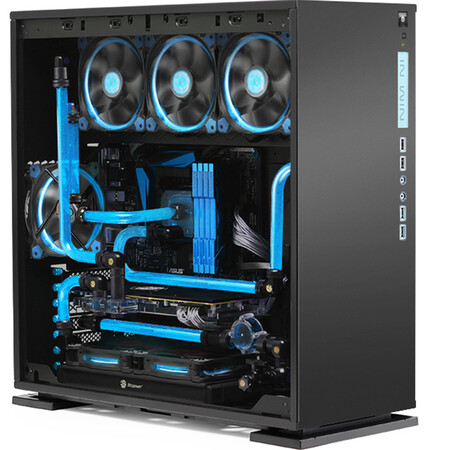 迎广(in win) 303 黑色 中塔式机箱(支持atx主板/支持水冷/钢化玻璃