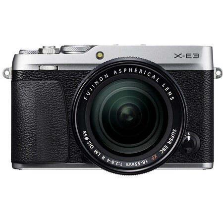 富士(fujifilm)x-e3 xf18-55 微单电套机 银色 2430万像素 触摸屏 4k