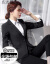 名流都会职业装女装长袖小西装女士正装工作西服面试 黑色单件西装（一粒扣） XL（110-120斤）