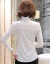薇思蔻衬衫女长袖加绒2021春秋新品韩版修身女士白衬衣 白色 加绒 XXL（建议126-135斤穿着）