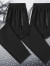 卡度顿特大码冰丝休闲裤子男夏季宽松薄款纯色长裤垂感速干裤加肥加大 缩口黑色 6XL适合210-230斤