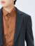 雅戈尔（YOUNGOR）男装大衣男两粒单排扣合体版型商务大衣羊毛混纺厚实保暖商场同款 灰蓝 175/96A