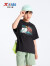 特步（XTEP）儿童童装夏季短T中国航天联名短袖针织衫 正黑色 160cm
