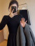 妍莉芬（yanlifen）连衣裙法式长裙春季女装新款2024年时尚气质套装黑色针织外套裙子 连衣裙【单件】 45/55kg/M