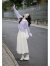 乐钻（LEZUAN）小个子春季新款一整套穿搭韩系减龄温柔毛衣两装连衣裙 紫色毛衣+半身裙6841(高品质) 2XL(120-135斤拍)
