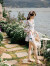 亦美珊亦美珊连体泳衣女长袖泡温泉海岛裙式保守泳装YMS239085米白色 XL
