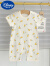 迪士尼（Disney）婴儿夏季短袖哈衣男童纯棉薄款连体衣爬服女小童宝宝外穿睡衣夏装 黄色柠檬 66cm 舒适纯棉