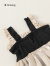 南极人（Nanjiren）外贸进口英国童装babycity女童吊带连体泳衣公主网纱裙度假温泉 黑色 80