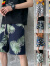 桔子悦 夏威夷沙滩裤男速干可下水ins夏季五分三亚海边度假穿搭短裤 DKK2510白色 M