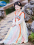 迪士尼（Disney）女孩春秋新款中国风古装襦裙儿童春季汉服古风女童古装裙子连衣裙 橙色汉服 130(130)适合40-48斤