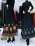 璟浩西装裙中年秋冬天穿的半截裙民族风秋冬季裙子半身裙高档新款 灰裙黑色花边（荷花） 均码（9080斤）