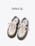 Bella Lily2024春季新款低帮减龄帆布鞋女百搭显瘦小白鞋舒适板鞋 杏色 35