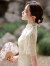 杜艳枝（DuYanzhi）新中式旗袍新款改良少女夏高级感年轻长款气质优雅连衣裙淡雅 花色 L100-110斤