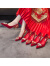 韵优利（yunyouli）主婚鞋新娘鞋冬季女红色高跟鞋2021年新款中式结婚鞋秀禾婚纱两穿 黄冠加绒酒红色(细跟5厘米) 38