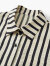 爱居兔2024年夏季新款无袖垫肩设计感条纹衬衫ENECJ2P001A 黑色条纹01 155/80A/S