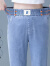 皮尔卡丹天丝牛仔裤女2024年春夏季新款高腰垂感显瘦薄款冰丝哈伦裤子 蓝色 M /27码