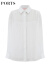 PORTS 商场同款新品宝姿女装立体条纹透视衬衫SL8B004KFQ044 天际白 10