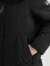 诺帝卡（NAUTICA）女装秋冬新款经典纯色可拆卸帽长款羽绒服女14JO10 0TB黑色(214) M