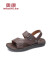 奥康（Aokang）官方男鞋 夏季流行沙滩鞋男士透气休闲鞋软底百搭凉鞋商场 棕色1221721001 41