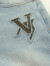 威杰思（VJC）2023男装春夏新款牛仔裤烫钻字母简约直筒修身男士长裤B22BO3423A 浅蓝色 180(XXL)54