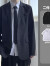 奥计（aoji）学生西装男套装成人礼礼服高中生生休闲潮流韩版主持人毕业礼服潮 黑色西服+短袖白衬衫 +领带 S