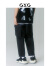 GXG奥莱 2022年夏季新款商场同款PAOLA联名系列宽松直筒长裤 黑色 165/S