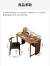 风叶青青全实木折叠书桌电脑桌办公桌学生家用小型台式卧室床边写字工作台 全实木书桌+牛角椅（白色） 1.2米