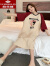 俞兆林睡裙女夏季短袖中长款网红可爱睡衣薄款加大码胖mm2-300斤家居服 草莓熊纯棉睡裙(灰色) L 105-120斤