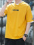 南极人短袖t恤男夏季新款潮流印花男士体恤休闲半袖学生上衣时尚t恤男 3758粉红色+3758黄色 XL