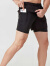 舍里甲人男假两件跑步短裤内衬运动速干透气跑步健身高弹三分裤可放手机 灰色 XL