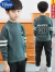 迪士尼（DISNEY）男童毛衣新款春秋中大童圆领针织衫韩版男孩上衣冬洋气初高中学生 灰绿 160